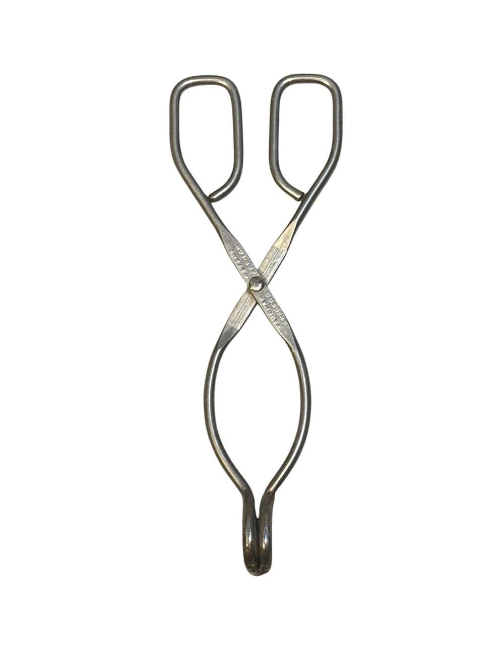 Vintage Vaughan Chicago Tongs With Teeth Stainless Steel Patented Kitchen Tool